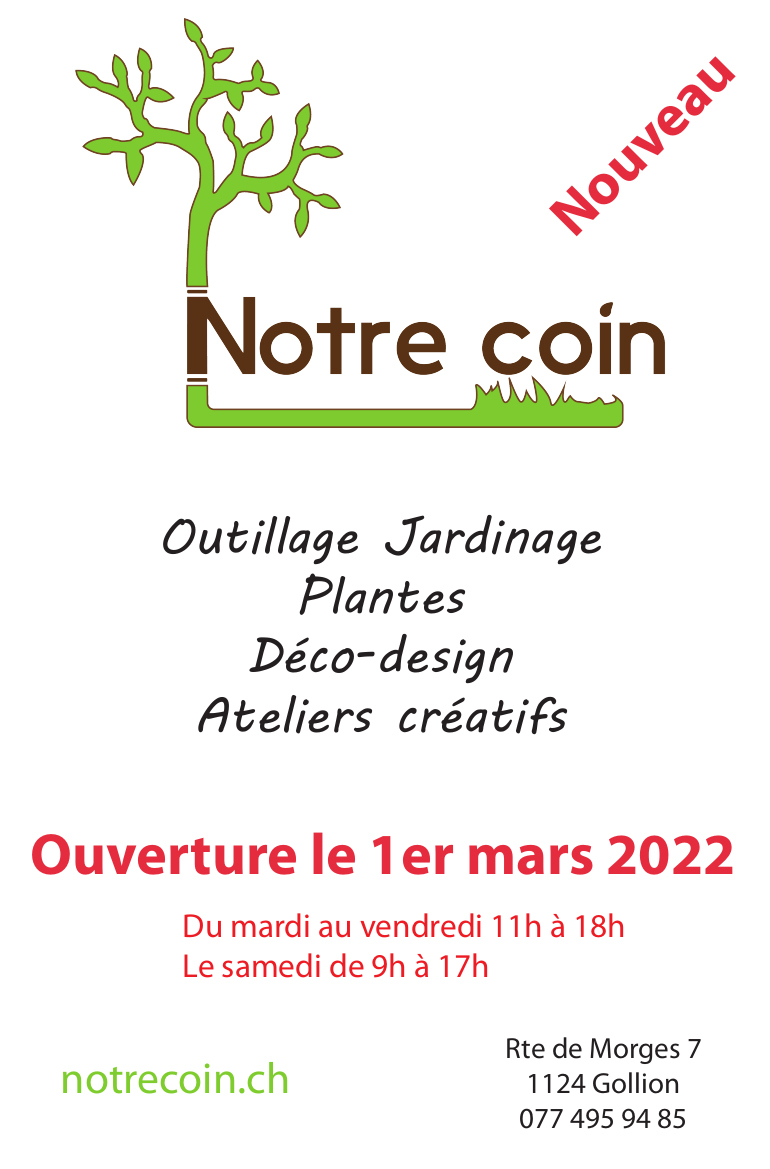 NotreCoin.ch - Outillage Jardinage Plantes Dco-design Ateliers cratifs