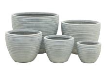 Rillen, 37cm - Gris cannel�, r�sine ciment