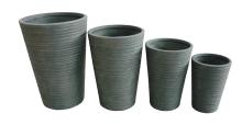 Rillen, 42xH61cm - Couleur granit, cannel�, r�sine ciment