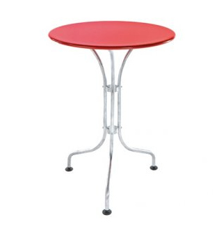 Table St-Moritz Schaffner  - 60 plateau rouge