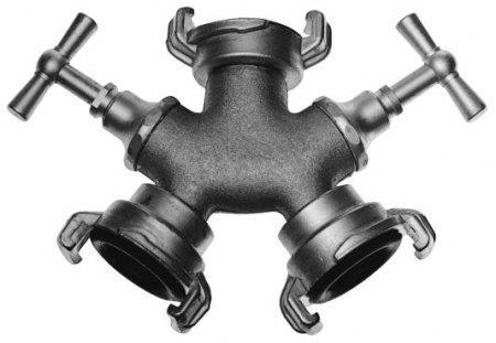 Embranchement Y en laiton avec robinets - 3/4 1 x F - 2 x M
