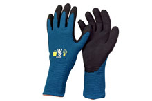 Gants Alpi Bleu - Aqua blue, en nylon et latex, grandeur 6