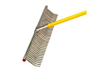 R�teau � gazon ALU STAR - R�teau et manche en m�tal l�ger 190cm, 32 dents, 58cm larg.