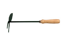 Sarcloret - Piochard en forme de c�ur,2 dents, poign�e bois, 330mm long.