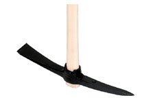 Pioche 2kg - Douille ovale � aillettes,manche en fr�ne 100cm long, 