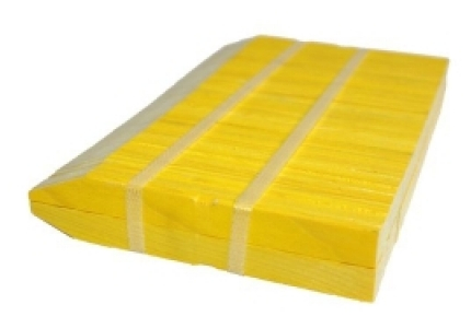 Etiquettes bois 20x2 cm - 100pc jaune