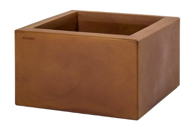 Bac brun carr� - h 30cm   50/50cm