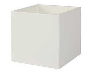 Bac blanc carr� - h 40cm   40/40cm